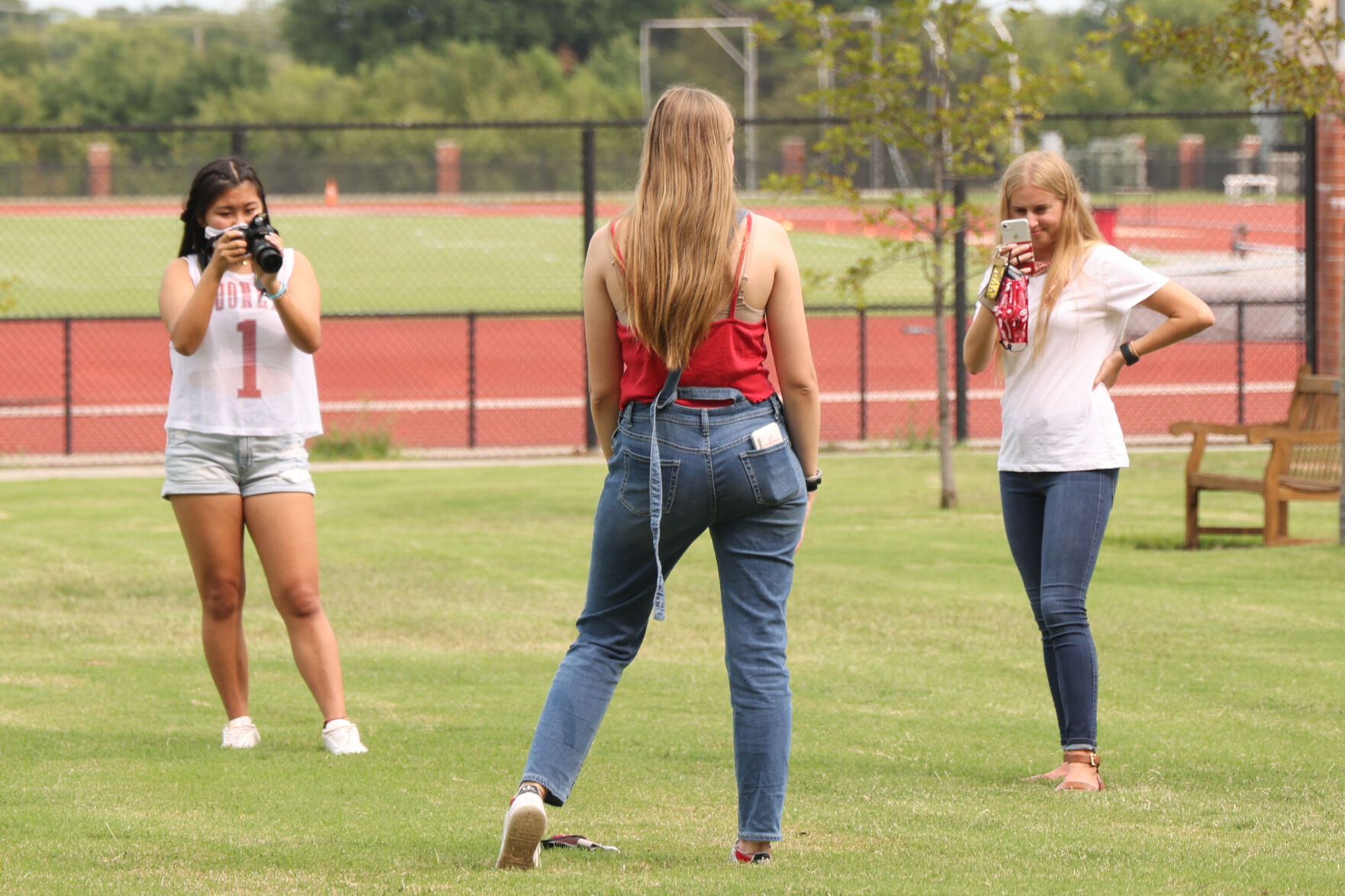 Group taking pictures